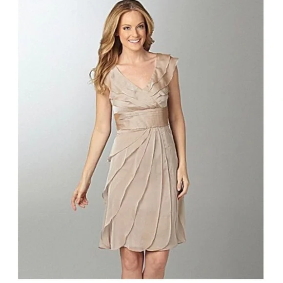 Adrianna Papell Dresses Adrianna Papell Tiered Chiffon Dress